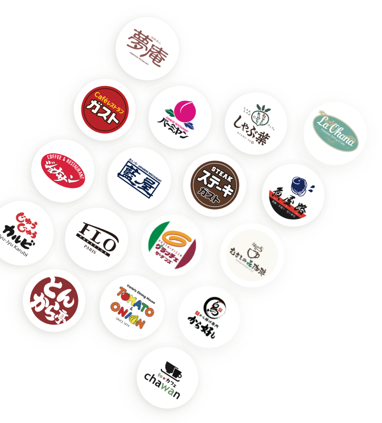 すかいらーくグループのお店のロゴ